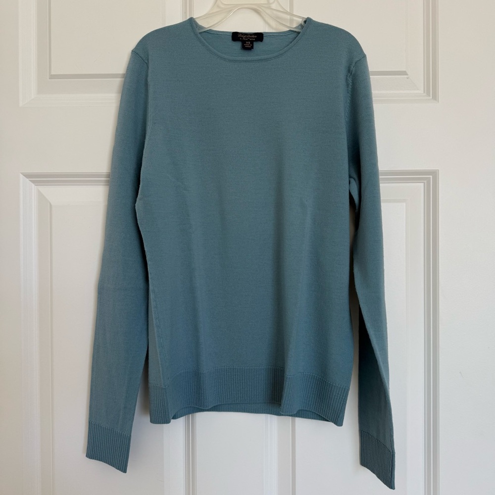 Brooks Brothers 100% Saxon Wool Crew Neck Sweater